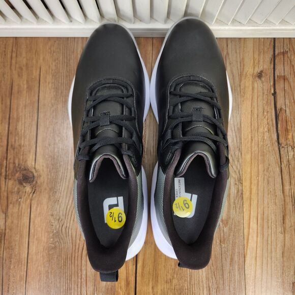 FootJoy FJ ProLite Golf Shoes Mens 9.5M Black Leather Waterproof Spikeless 56922 - Picture 5 of 9